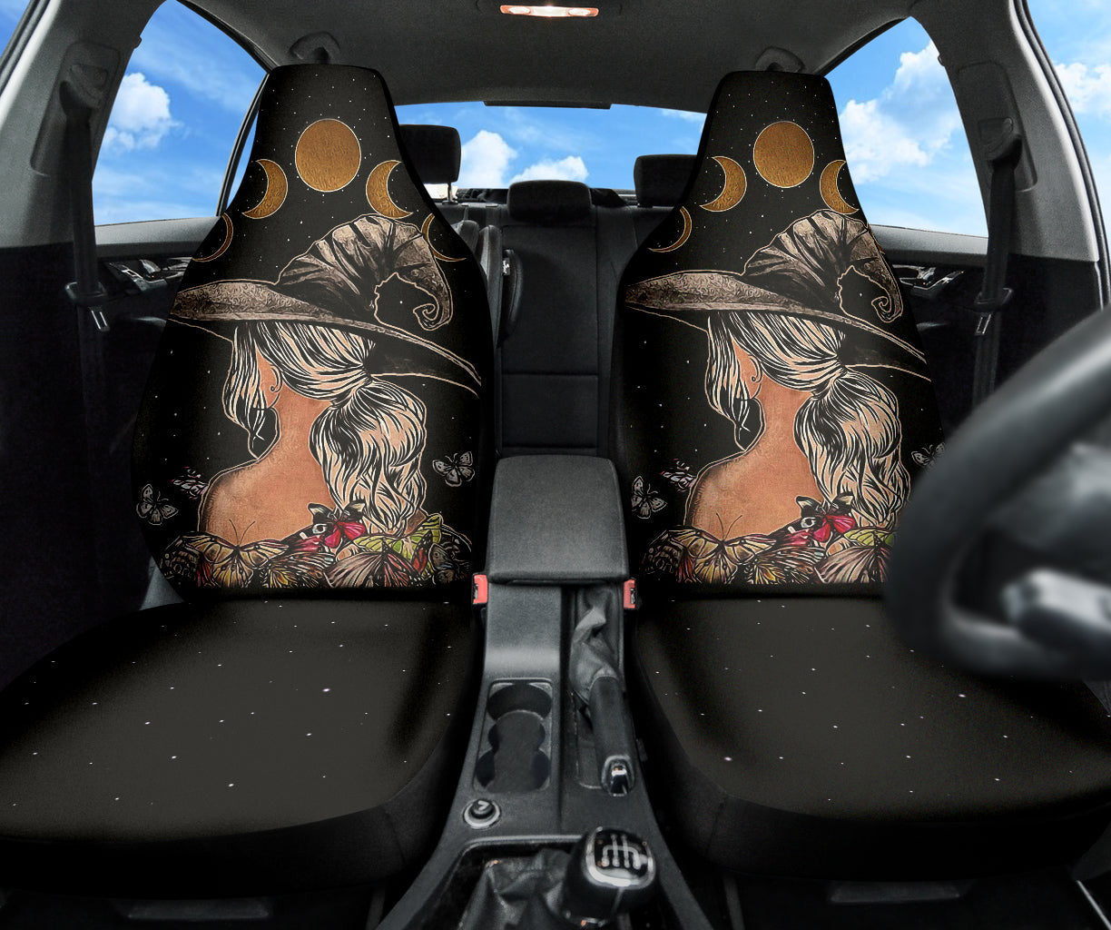 Witch Moon Butterfly Car Seat Covers