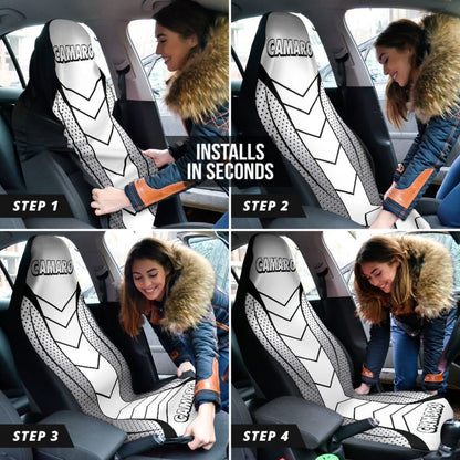 Camaro White Car Seat Covers