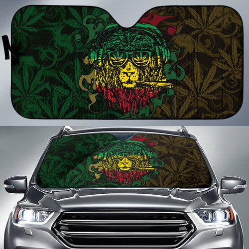 Jamaica and Rasta Lion Car Auto Sun Shades