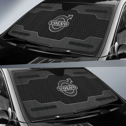 Volvo Black Themed Printed Car Accessories Car Auto Sun Shades