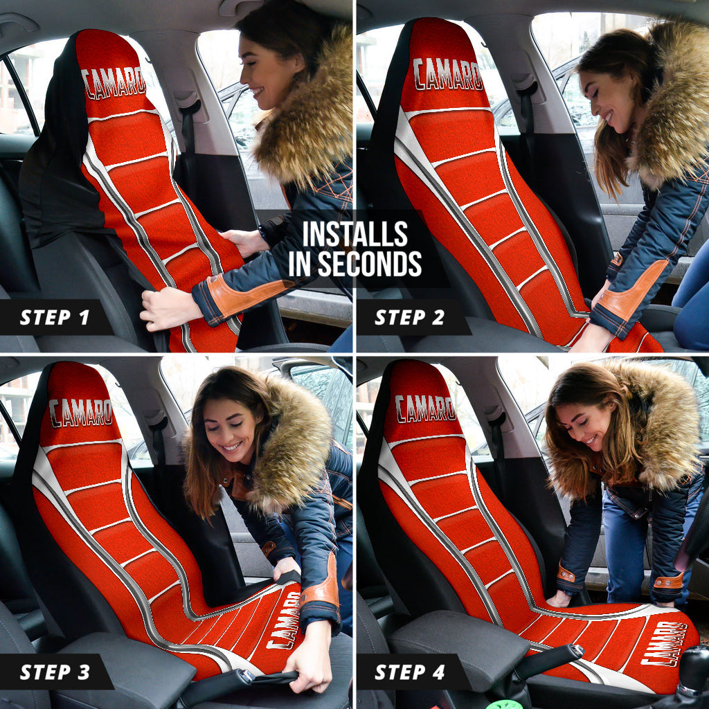 Camaro Red Style Car Seat Covers