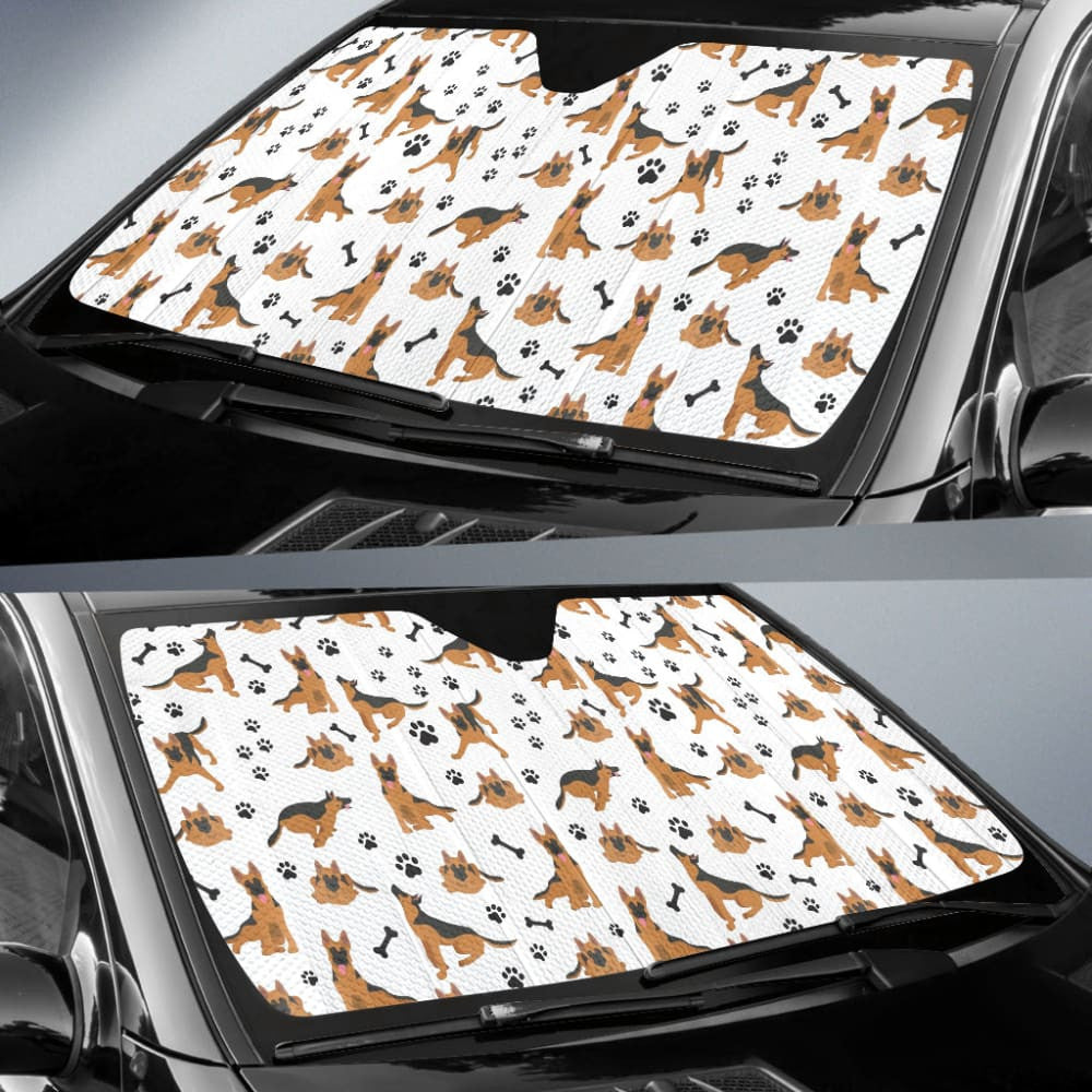 German Shepherd Print Car Auto Sun Shades