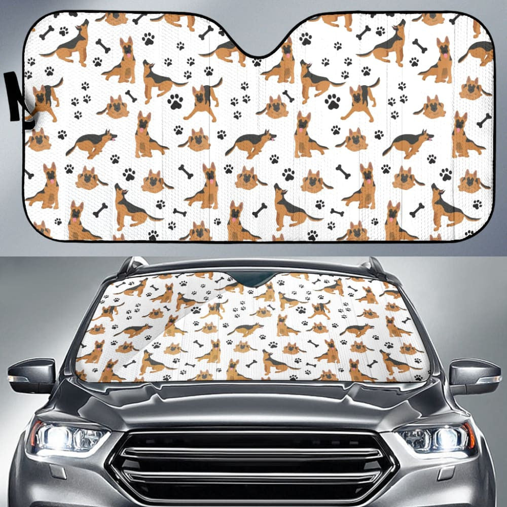 German Shepherd Print Car Auto Sun Shades