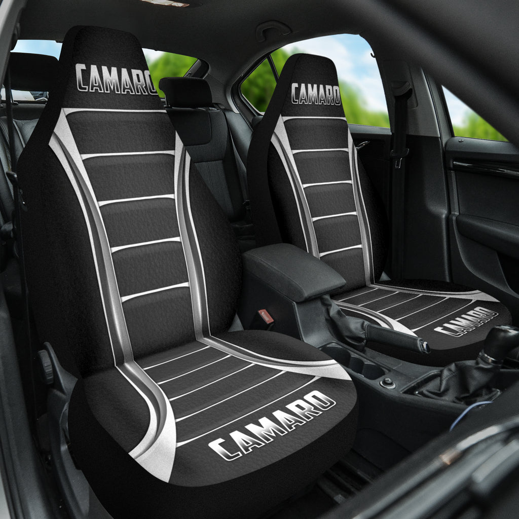 Camaro Flat Black Car Seat Covers