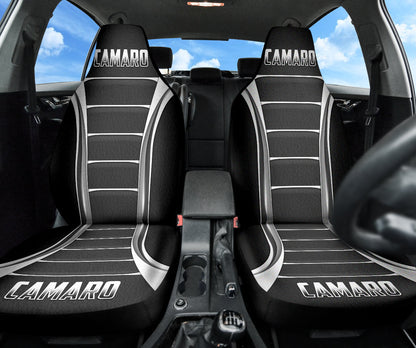 Camaro Flat Black Car Seat Covers