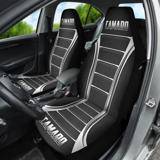 Camaro Flat Black Car Seat Covers