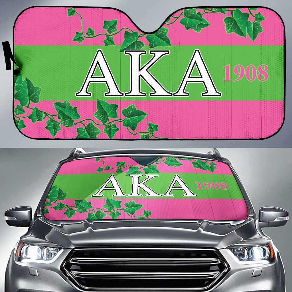 African Car Auto Sun Shades Alpha Kappa Alpha Ivy Leaf