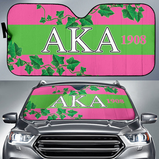 African Car Auto Sun Shades Alpha Kappa Alpha Ivy Leaf