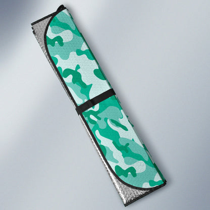 Cool Mint Green Camo Car Auto Sun Shades
