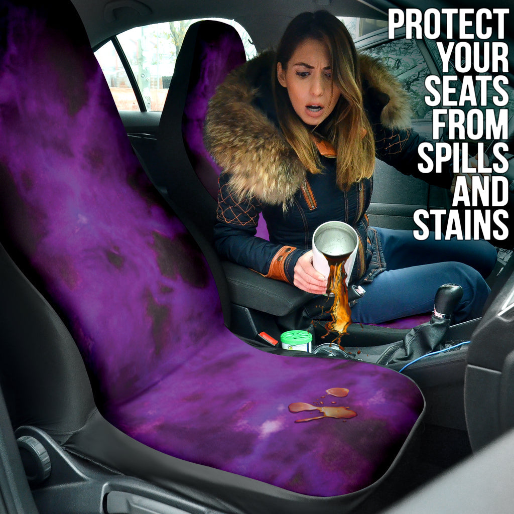 Purple Tie Dye Grunge Car Seat Covers Car Accessories Style