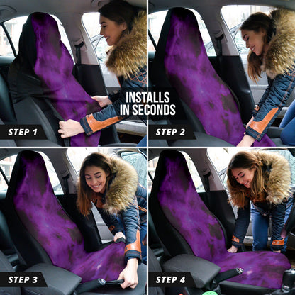 Purple Tie Dye Grunge Car Seat Covers Car Accessories Style