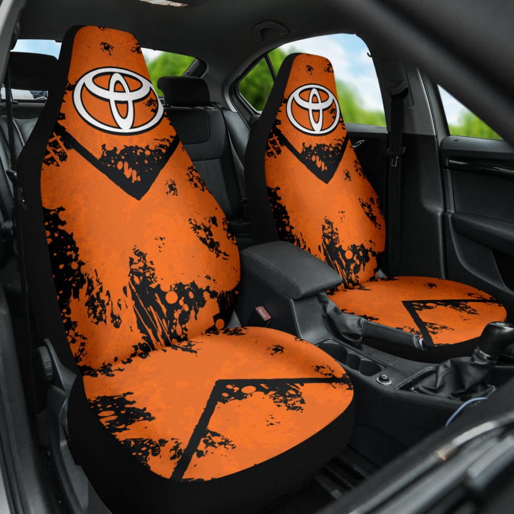 Orange And Black Toyota Amazing Style Car Seat Covers Custom