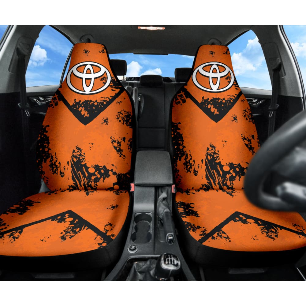 Orange And Black Toyota Amazing Style Car Seat Covers Custom