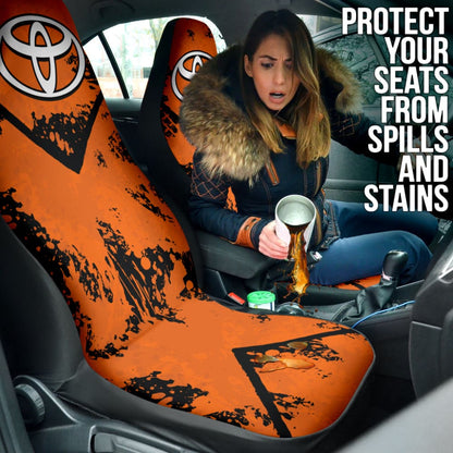 Orange And Black Toyota Amazing Style Car Seat Covers Custom