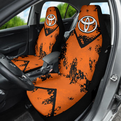 Orange And Black Toyota Amazing Style Car Seat Covers Custom