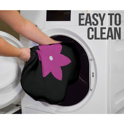 Amazing Llama Chalky Style Black Flowers Car Seat Covers Custom