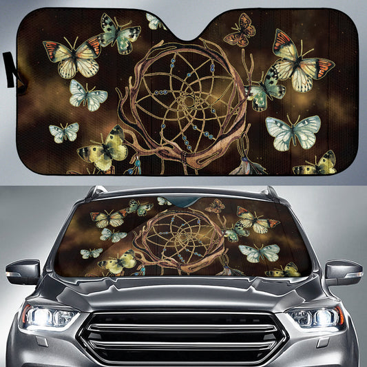 Print Dreamcatcher Butterfly Boho Universal Car Auto Sun Shades