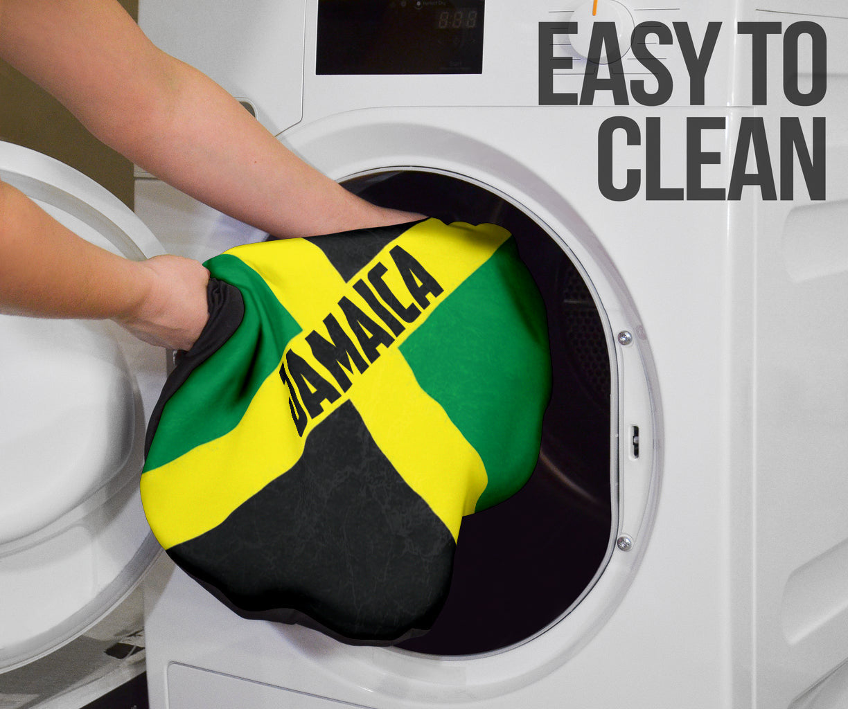 African Patterns Jamaica Flag Color With Lion Car Seat Covers