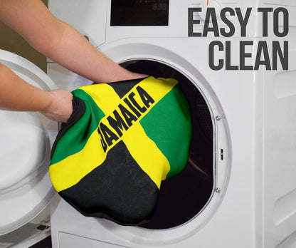 African Patterns Jamaica Flag Color With Lion Car Seat Covers