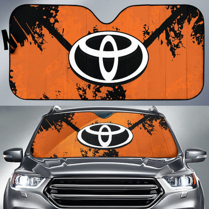 Orange And Black Toyota Amazing Style Car Auto Sun Shades Custom