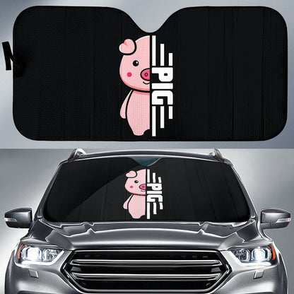 Cute Pig Print Car Auto Sun Shades