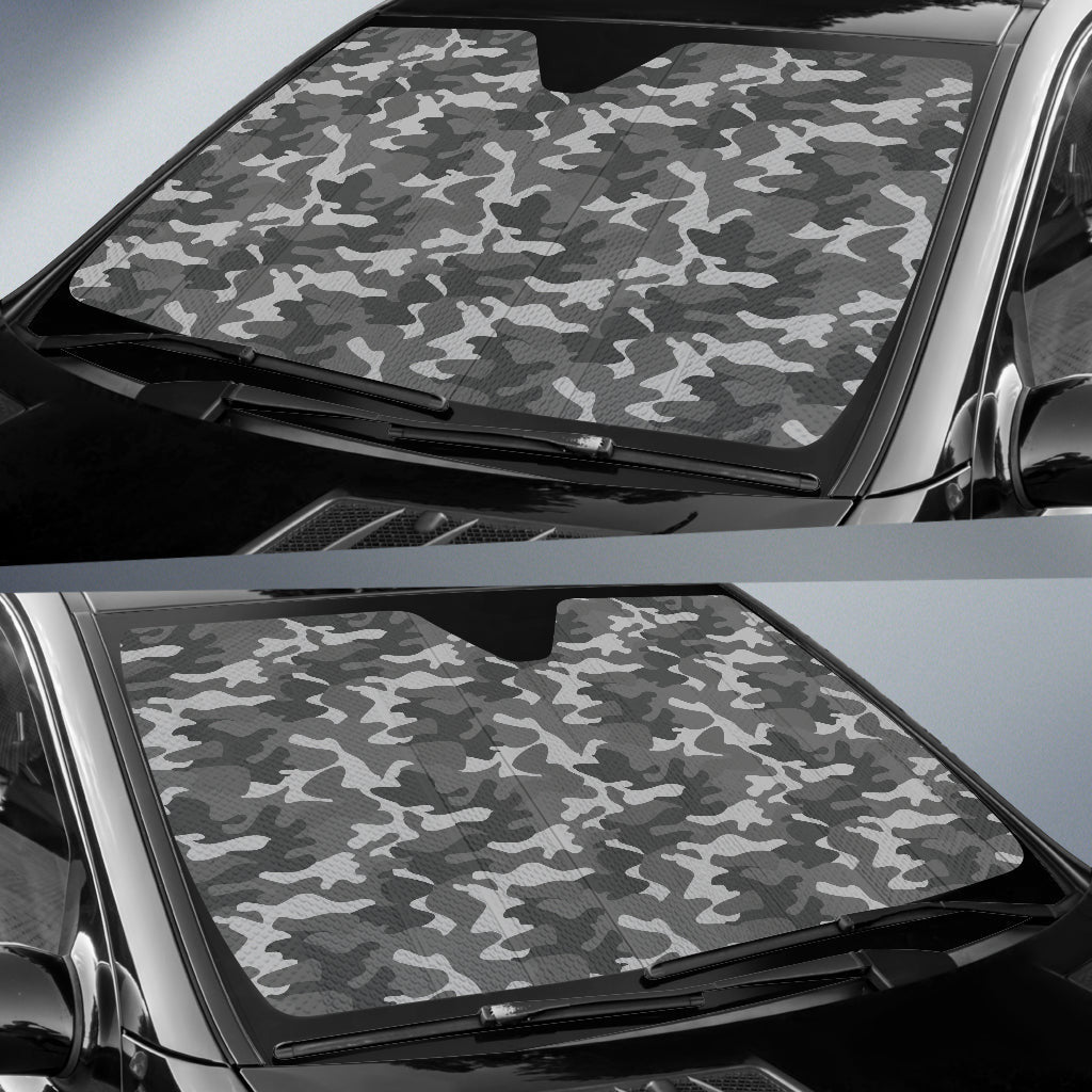 Grey Camouflage Car Auto Sun Shades