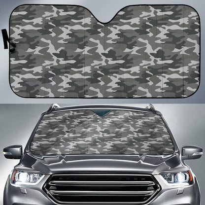 Grey Camouflage Car Auto Sun Shades