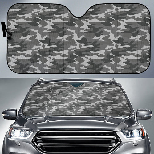 Grey Camouflage Car Auto Sun Shades