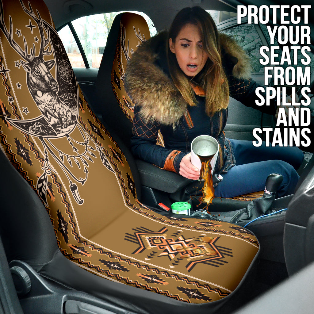 Deer Boho Seamless Car Seat Covers