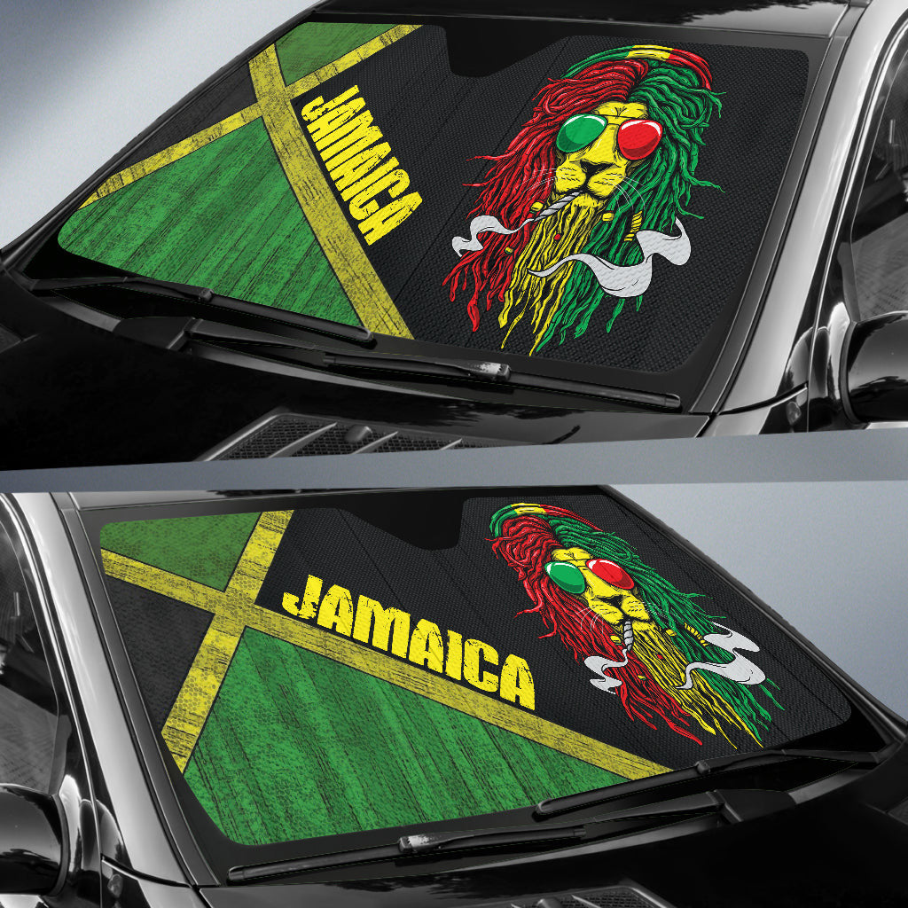 Jamaica Lion Amazing Style Car Auto Sun Shades