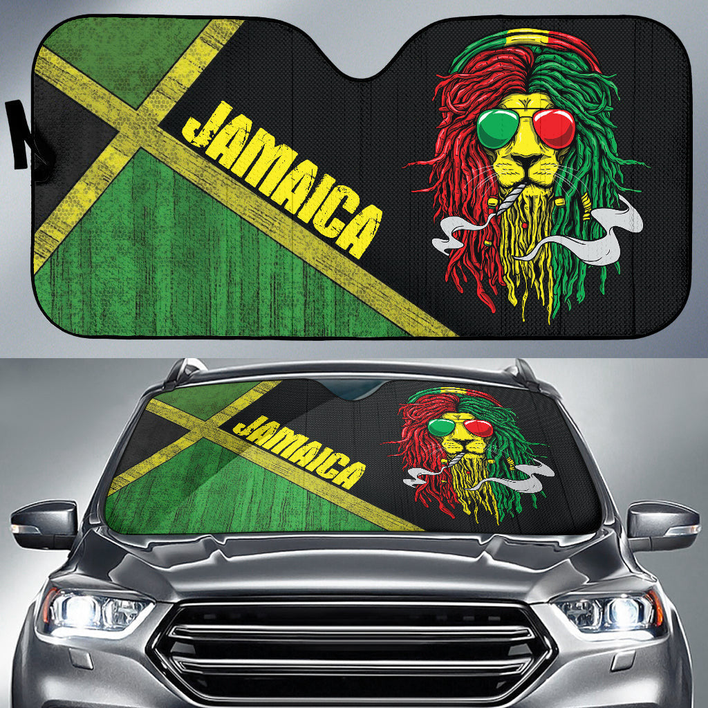 Jamaica Lion Amazing Style Car Auto Sun Shades