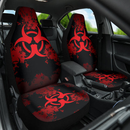 Biohazard Red Grunge Car Seat Covers