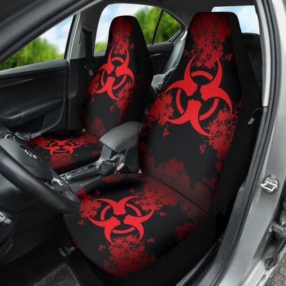 Biohazard Red Grunge Car Seat Covers