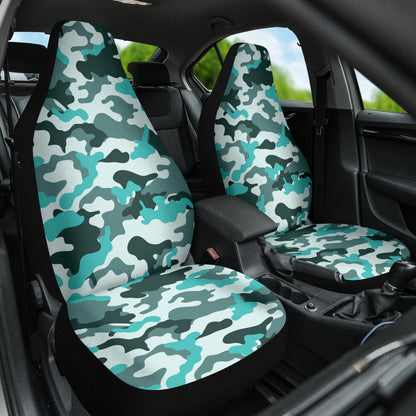 Turquoise Camouflage Car Seat Covers