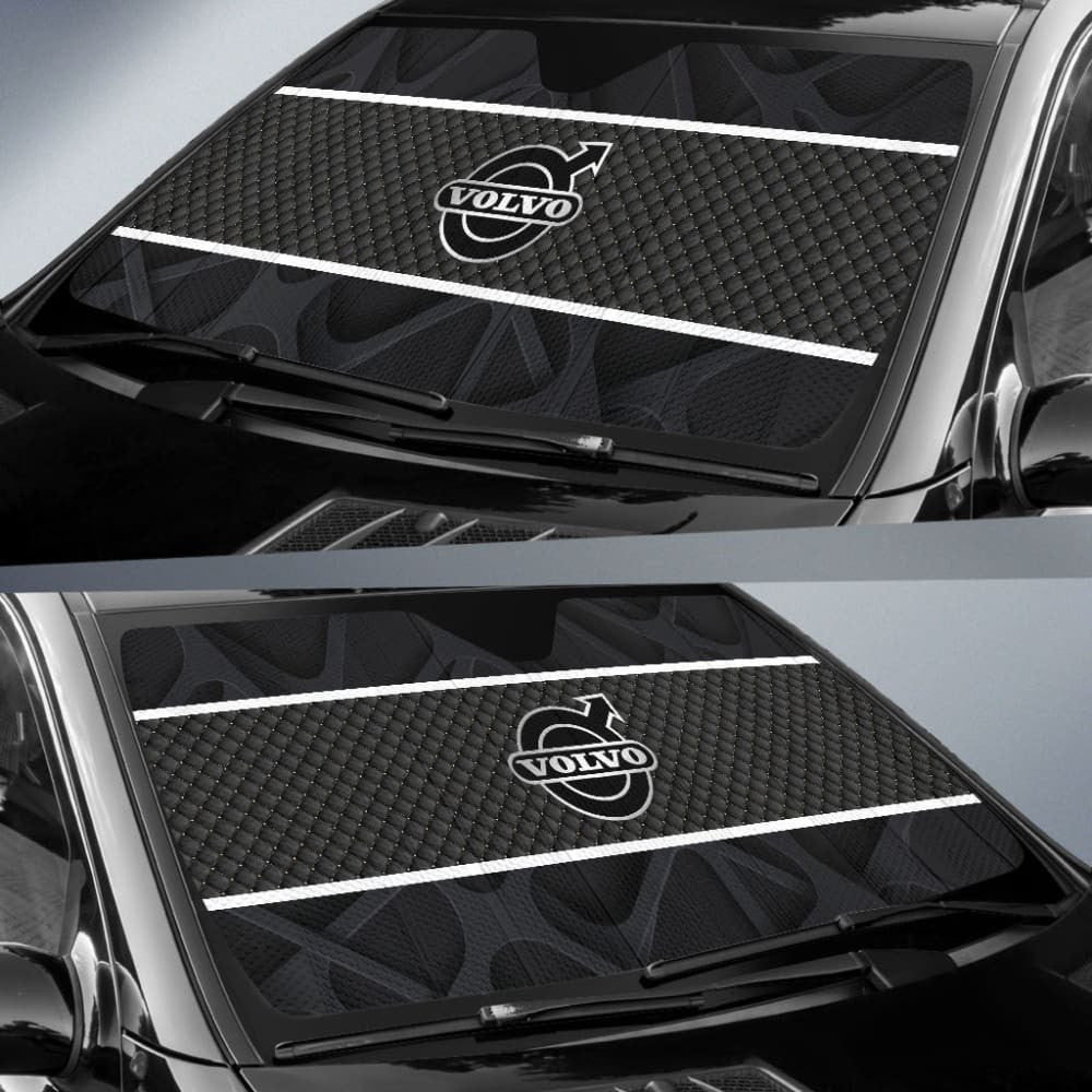 Amazing Volvo Black Themed Printed Car Auto Sun Shades