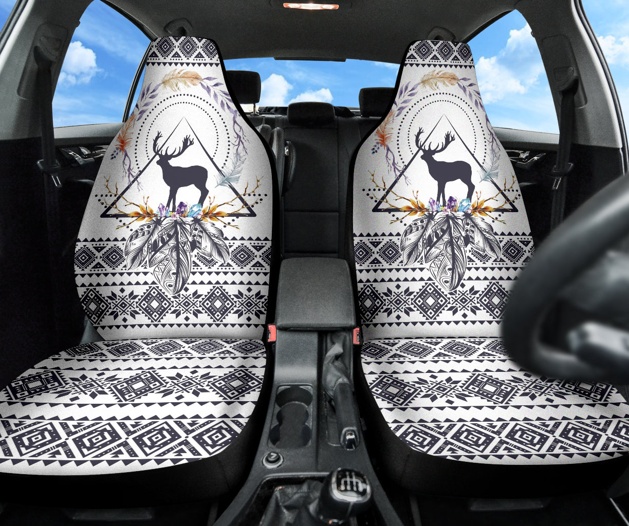 Deer Boho Pattern Car Seat Covers