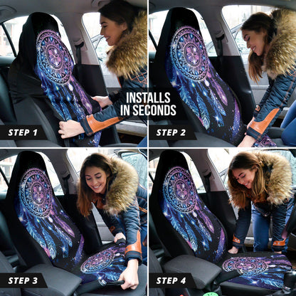 Print Dreamcatcher Boho Galaxy Light Universal Car Seat Covers