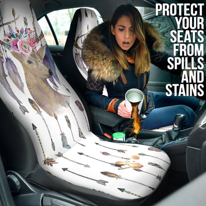 Deer Boho Arrow Feather Car Seat Covers