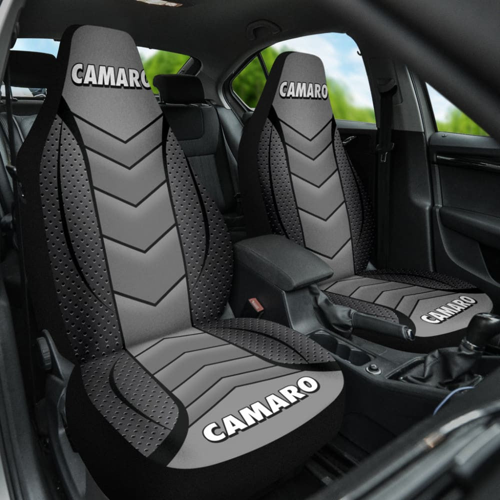 Camaro Silver Car Seat Covers