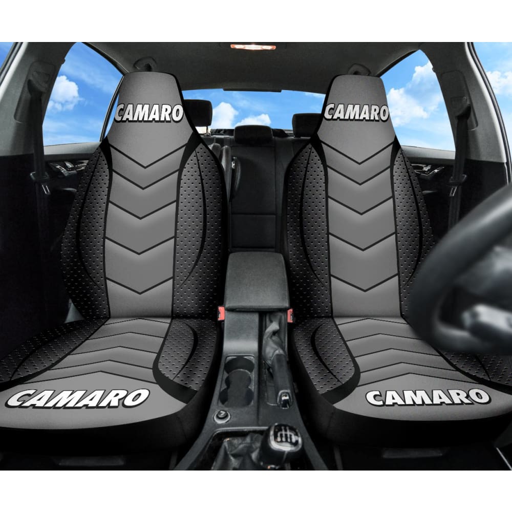 Camaro Silver Car Seat Covers