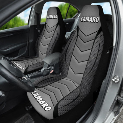 Camaro Silver Car Seat Covers