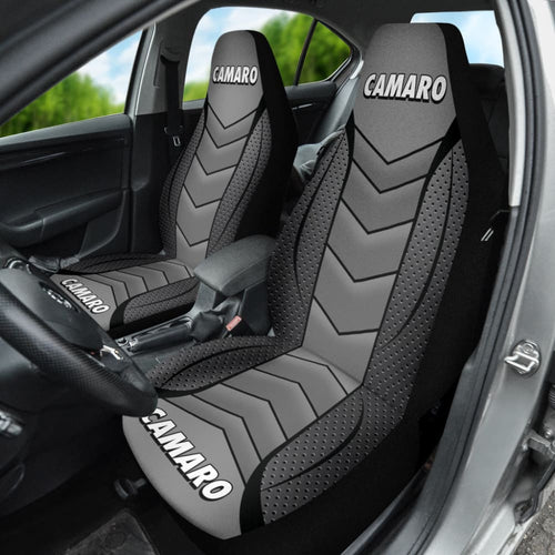 Camaro Silver Car Seat Covers