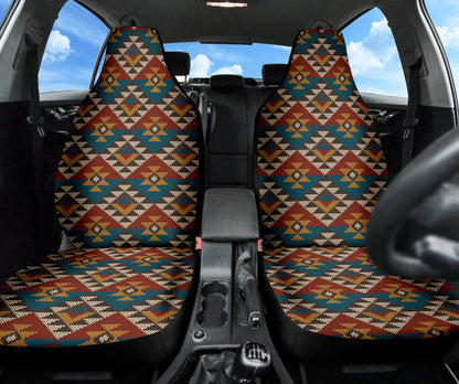 Colorful Boho Chic Bohemian Aztec Pattern Car Seat Covers