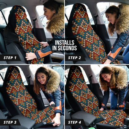 Colorful Boho Chic Bohemian Aztec Pattern Car Seat Covers