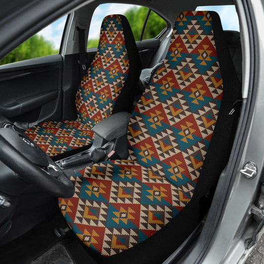 Colorful Boho Chic Bohemian Aztec Pattern Car Seat Covers