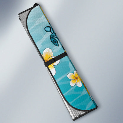 Turtle Plumeria Flower Kanaka Maoli Car Auto Sun Shades