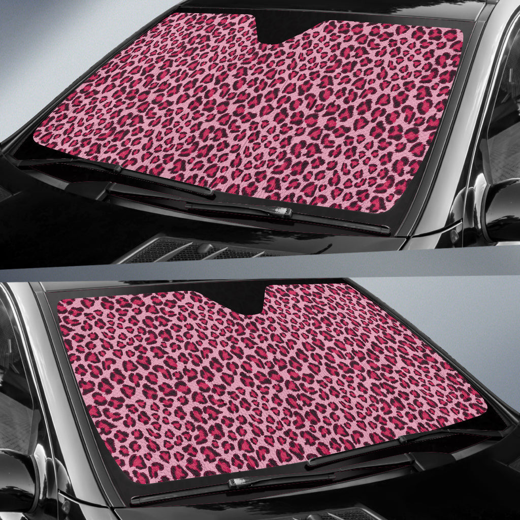 Leopard Pink Skin Car Auto Sun Shades