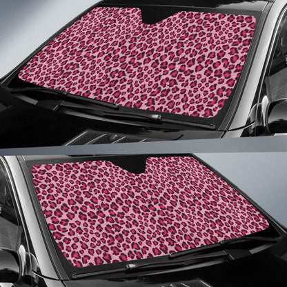 Leopard Pink Skin Car Auto Sun Shades