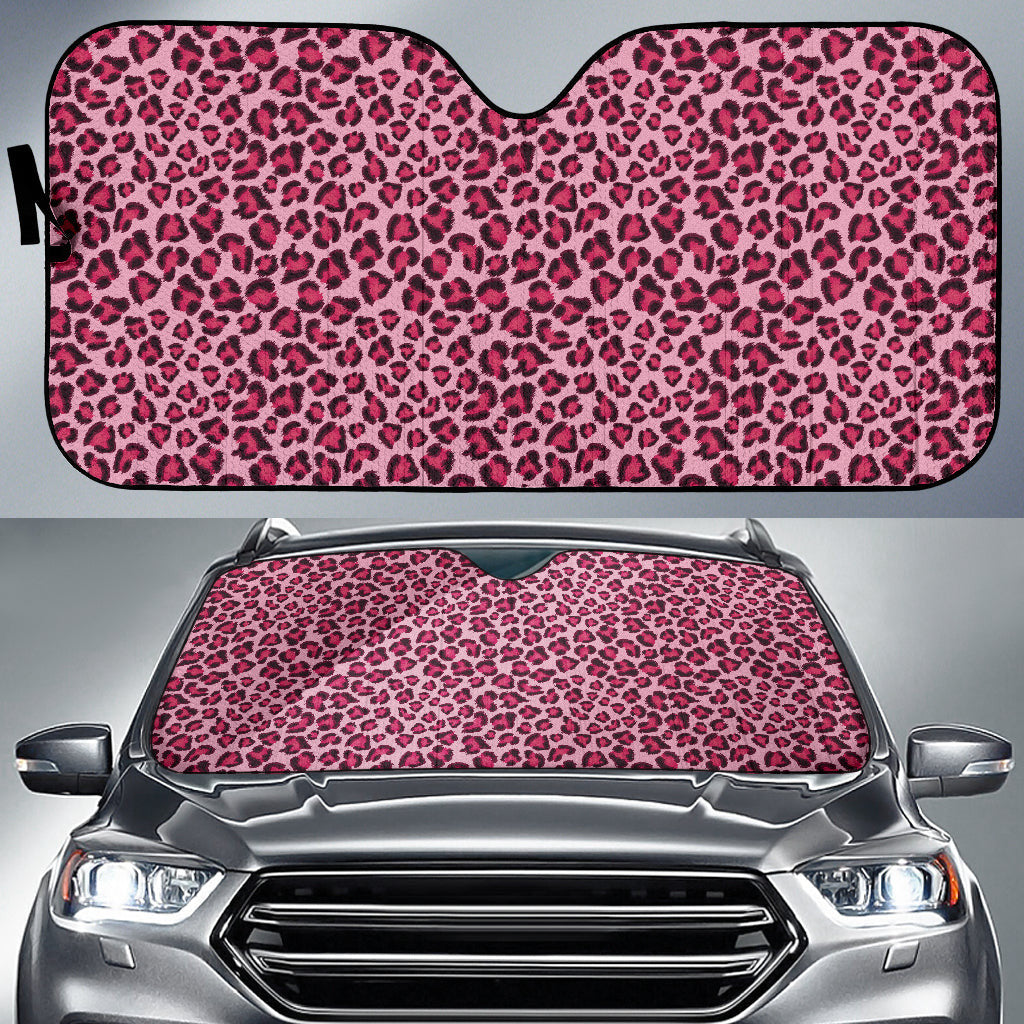 Leopard Pink Skin Car Auto Sun Shades