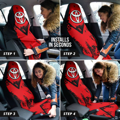 Red And Black Toyota Amazing Style Car Seat Covers Custom